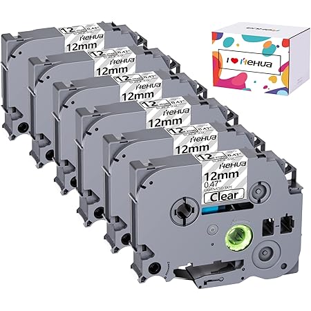 Nastro Brother TZe 12mm Markurlife - 6 Rotoli Per Etichettatrici P-Touch - Foto 2