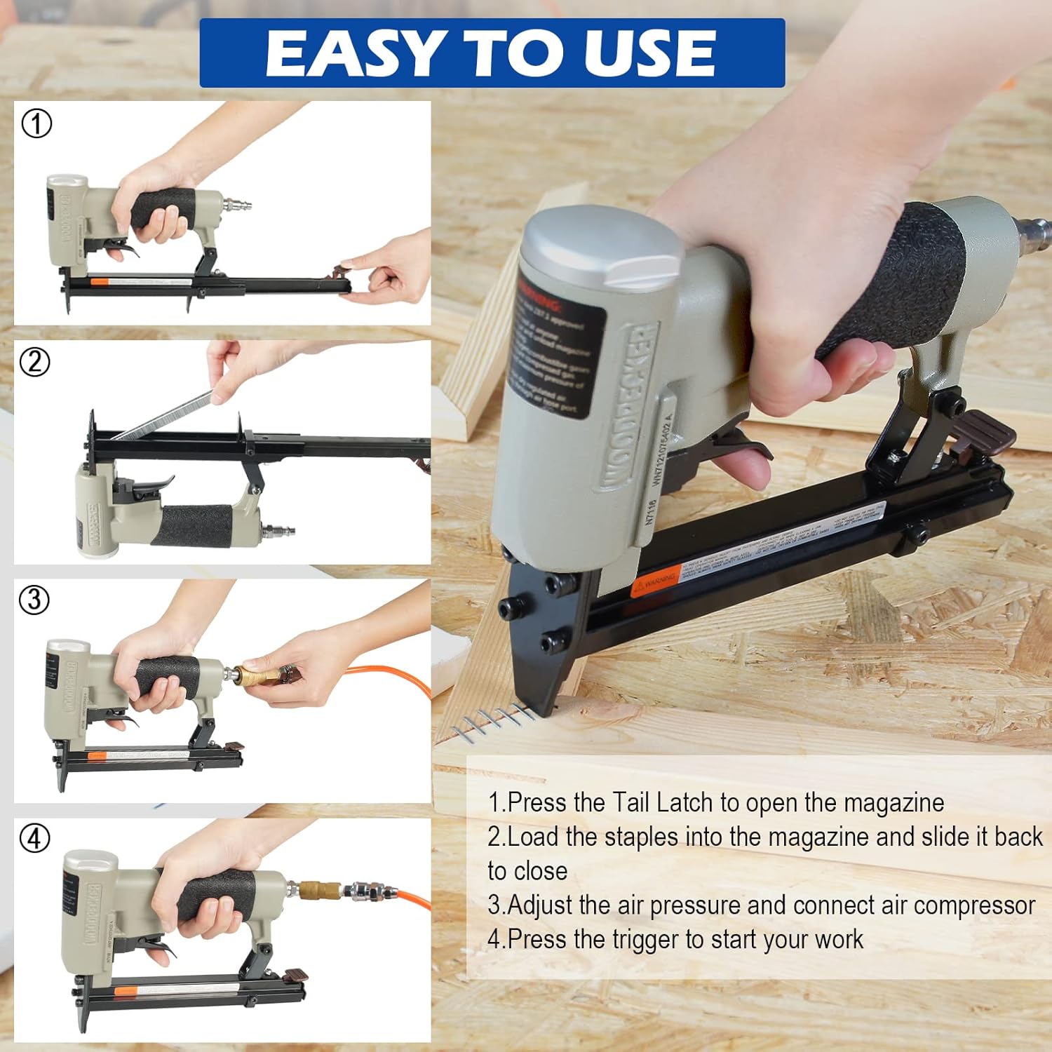 Bundle of N7116 Stapler and 1/4-Inch Leg Length Staples (10,000pcs/box)