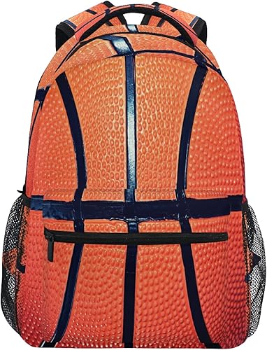 Mochila escolar con textura de baloncesto para adolescentes, niñas, niños, mujeres y hombres, Baloncesto, Mochilas Daypack