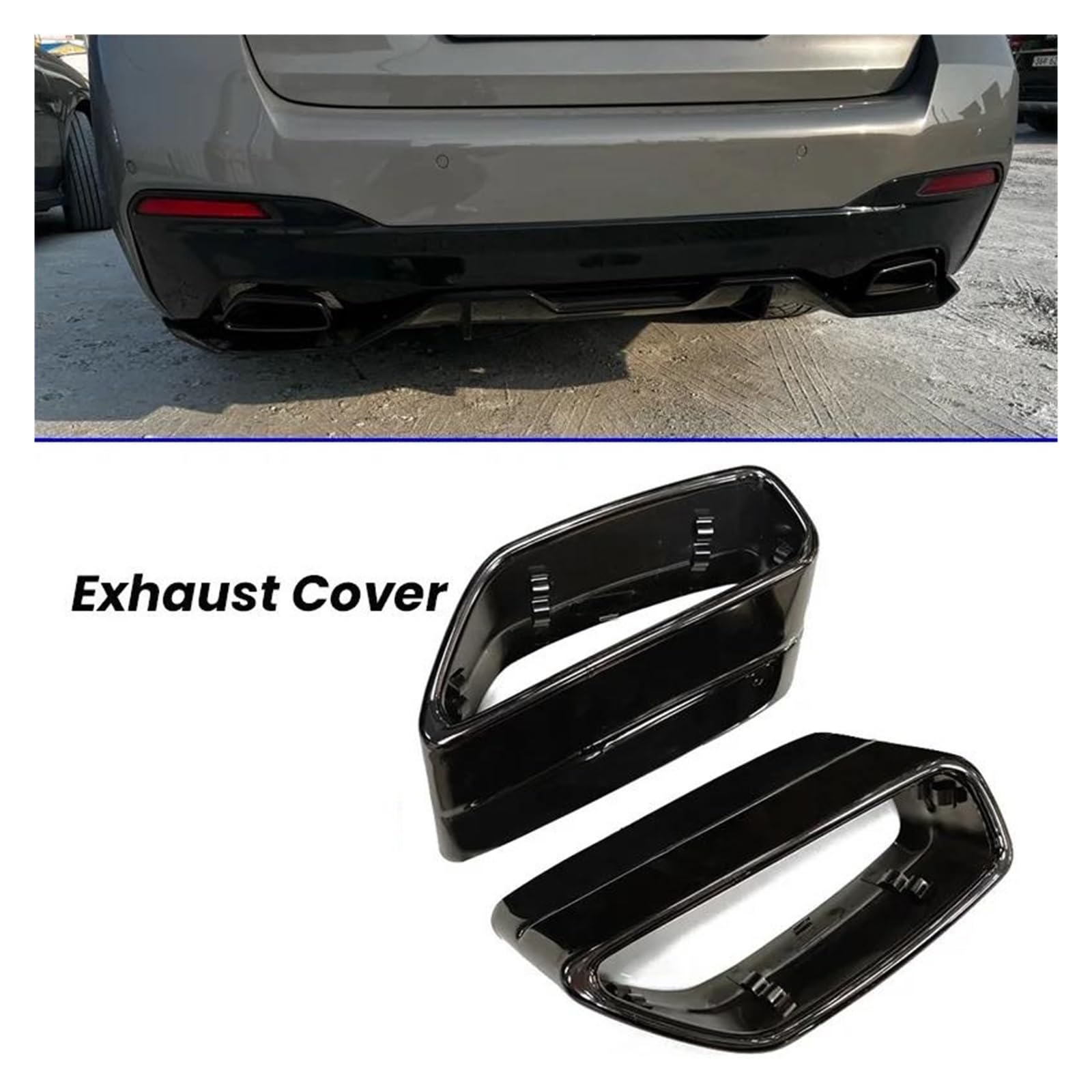 Embouts D'échappement Noir Inox Pour BMW (lot De 2) - Diamètre 65mm, Pour Tuyaux 50-52mm - Look Sportif