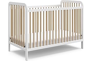 Storkcraft Pasadena 3-in-1 Convertible Crib in White with Driftwood