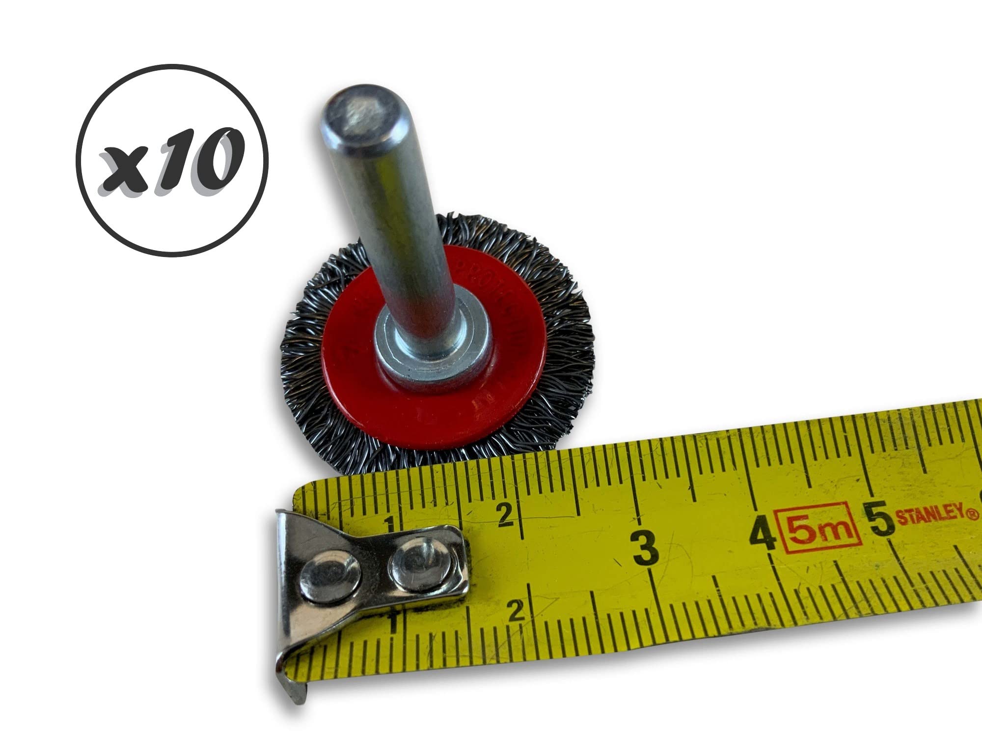 Kibros Lot 10 brosses rot. circ. acier dur Ø 30 mm 8 mm tige