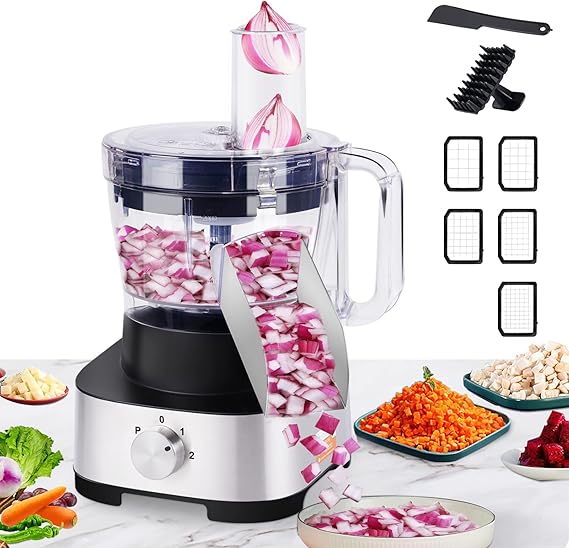 Electric Vegetable Dicer with 6/8/10/13/15mm Dicing Molds Electric