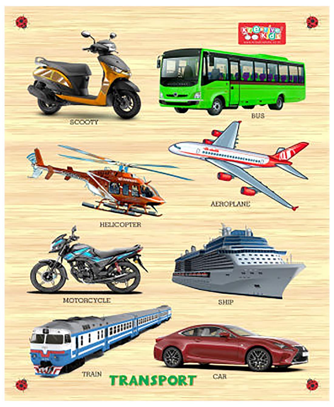 ZittoPremium Wooden Transport Educational Puzzle Toy