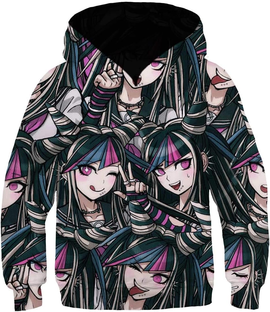 Kids Ibuki Mioda Hoodie Jacket Cosplay Outfit 3D Printed Sweatshirt Halloween Costume