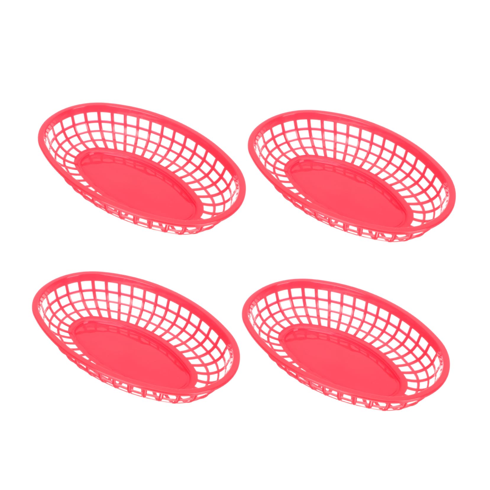 Cabilock 4Pcs Fast Food Baskets Versatile Desktop Storage Containers for Vegetables Fruits and Snacks for Home and Restaurant Use Lightweight and Design