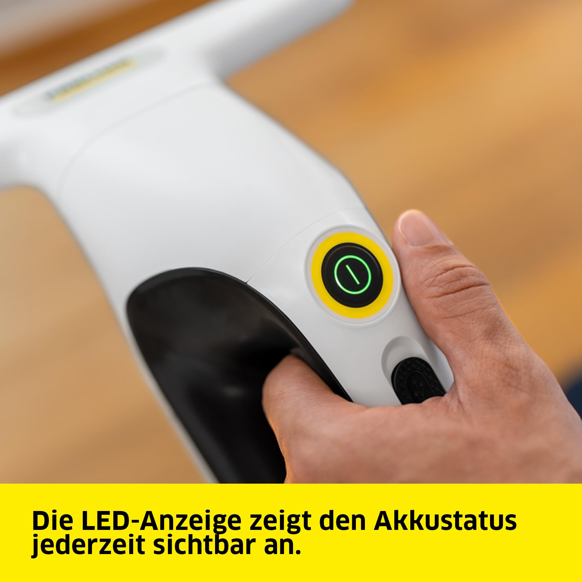 Kärcher Akku-Fenstersauger WV 2 Universal Care, Akkulaufzeit: 35 min., Schmutzwassertank: 120 ml, Sprühflasche mit Mikrofaser-Wischbezug, 20 ml Fensterreiniger, USB-C-Port