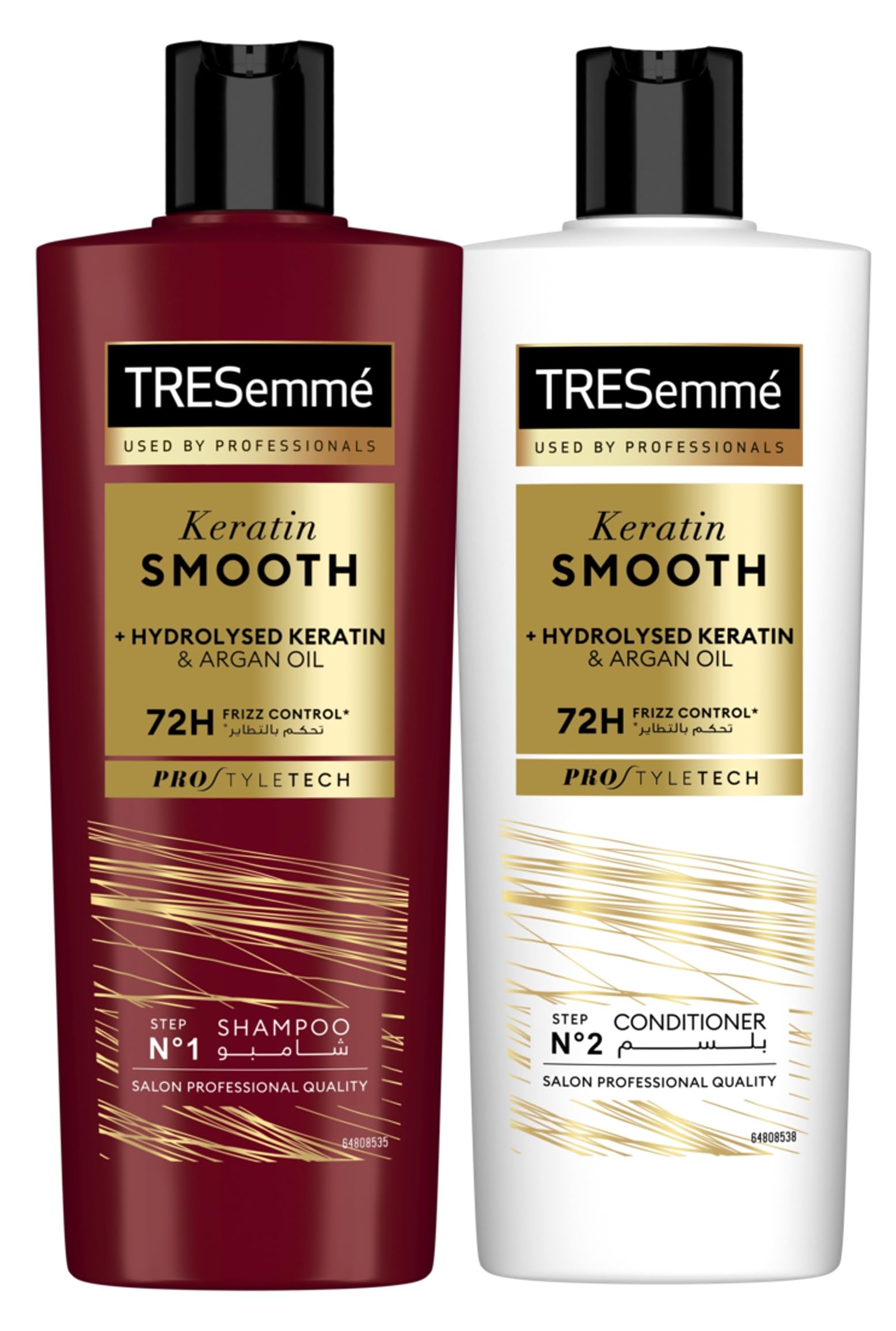 Shampoo Smooth & Keratin, enjoy up to 72 hours of frizz control, 400ml + TRESEmmé Conditioner Smooth & Keratin, 400ml