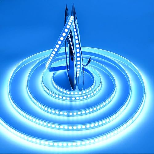 Miniatura 13 de Tiras de luces LED, súper brillantes DC12V 5m/16.4ft 15000LM SMD5054 (5050 actualizado) 600 luces LED, tiras de cinta LED flexibles regulables, tubo