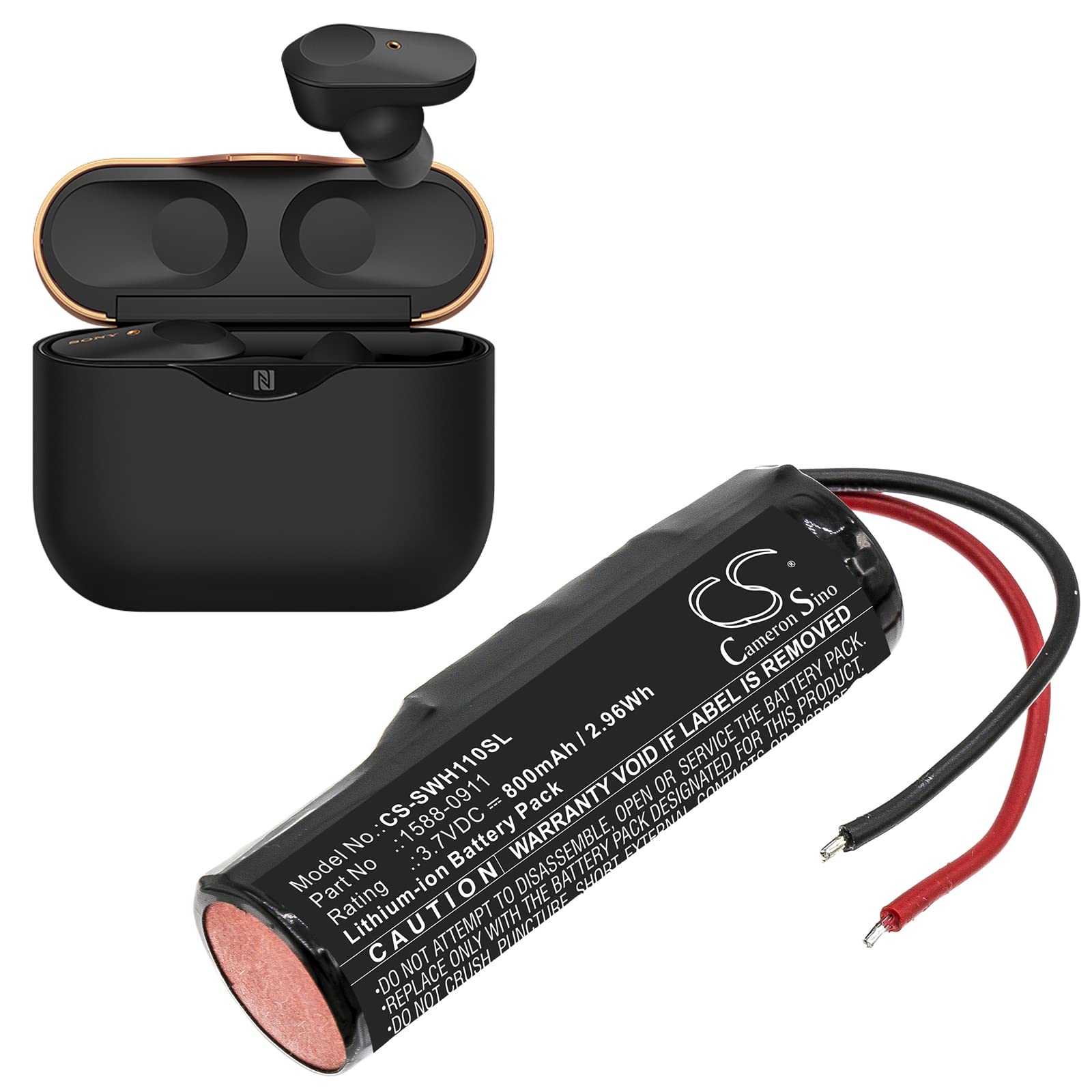 Amazon | CellEdge 800mAh バッテリー Sony WF-1000XM3 充電ケース、WF