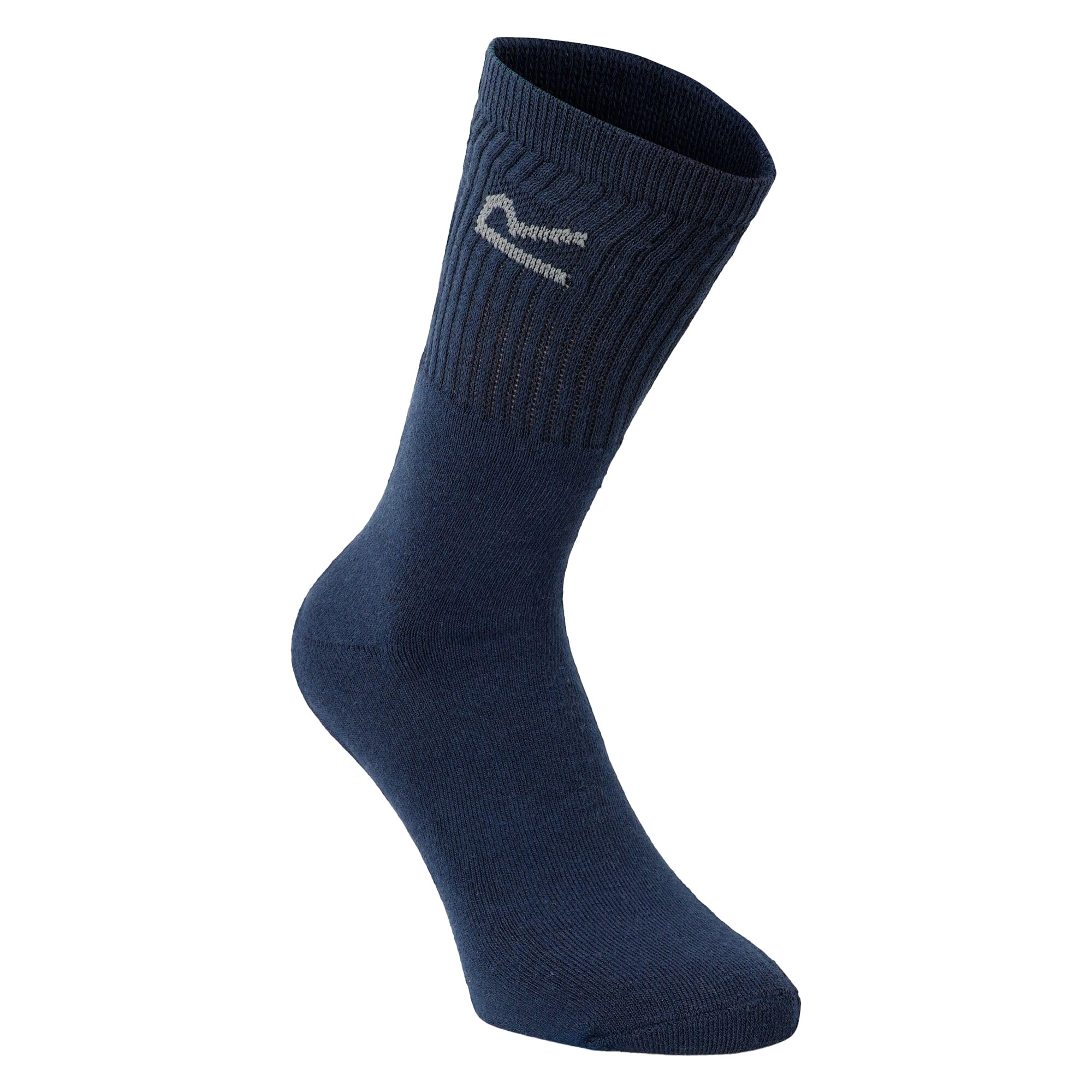 Regatta Great Outdoors Mens Cotton Rich Casual Socks (Pack Of 3) (One Size) (Navy Marl)