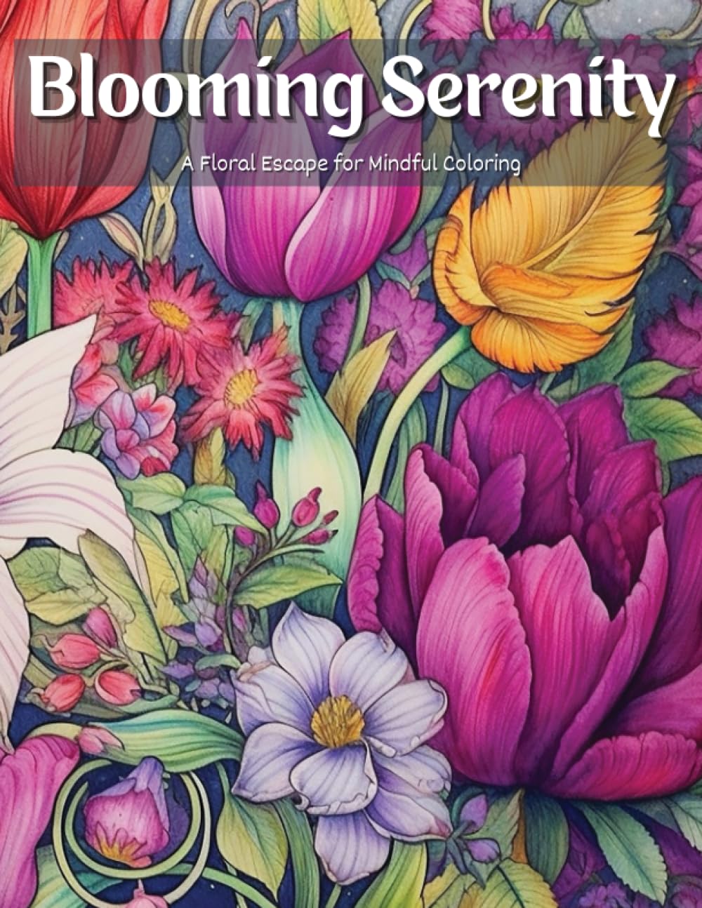 Blooming Serenity: A Floral Escape for Mindful Coloring: Unwind and Unleash Creativity with Blooming Serenity: An Adult Coloring Book of Tranquil Floral Designs