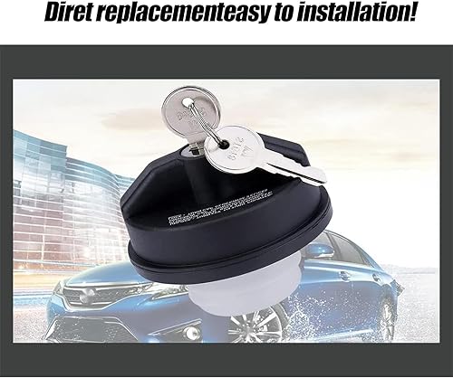 Miniatura 2 de Pack-1 Tapa para depósito de combustible para automóvil, tapa de gas con bloqueo de plástico ABS, cubierta de sellado, repuesto de tapa del tanque