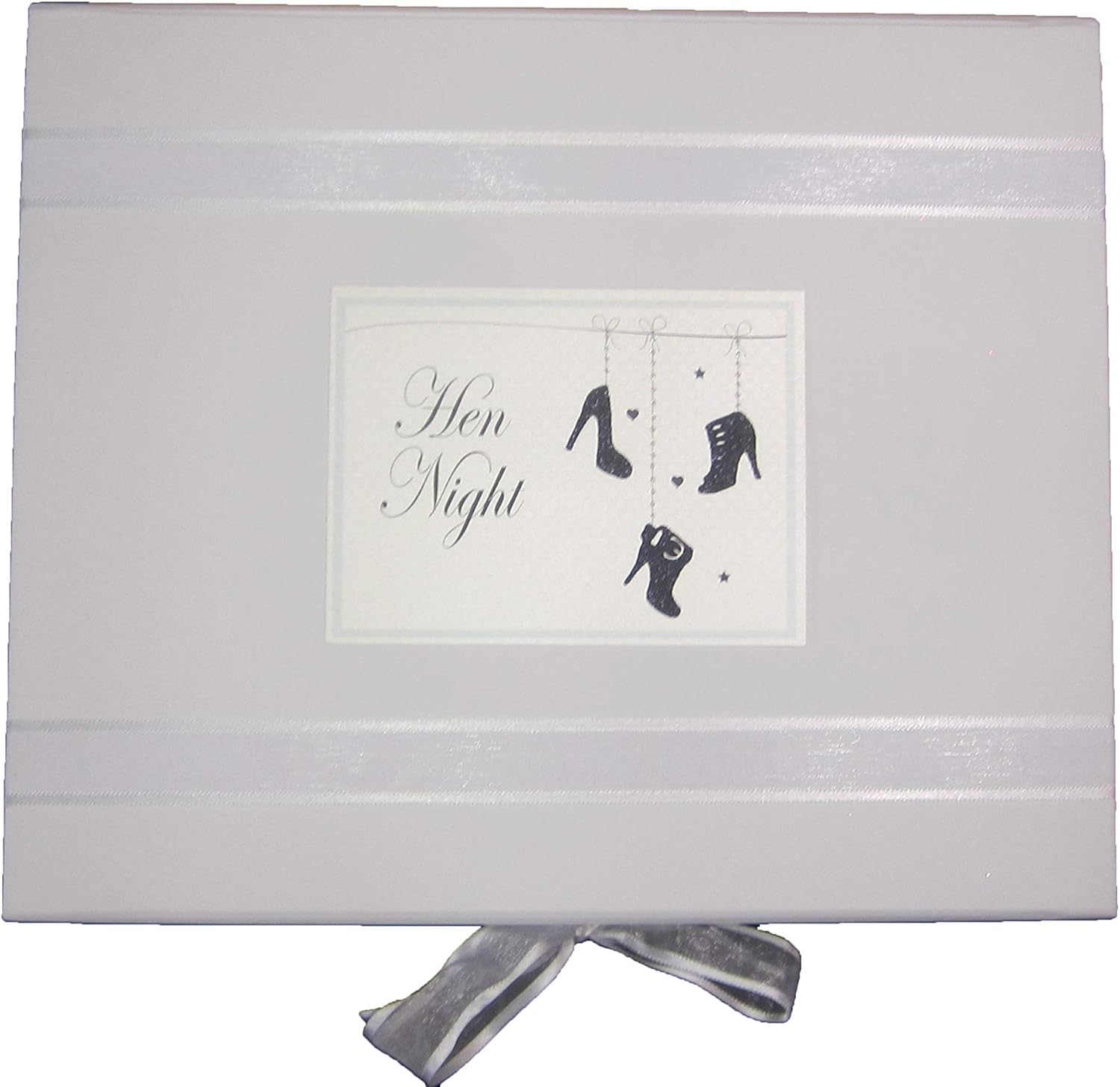 "Hen Night" Sparkling Black Heels Hen Party Large Keepsake Box (HHS2X)