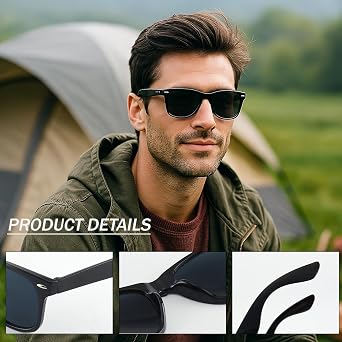 High Protection Sunglasses For Men With Polarized Retro Uv Protection, Suitable For Driving Fishing, Running, And Cycling, Unisex