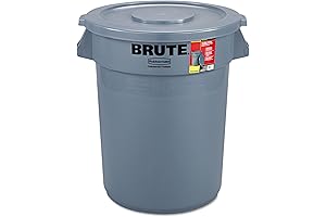 Brute 32-Gallon Trash Can Lid for Heavy Waste Disposal