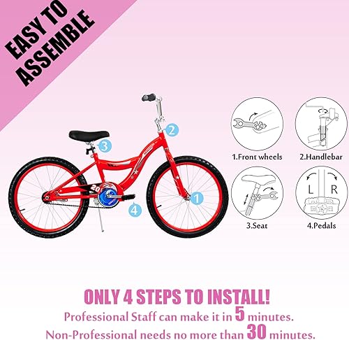 Miniatura 6 de Tracer Bicicleta infantil con ruedas de 16 y 20 pulgadas para niños y niñas