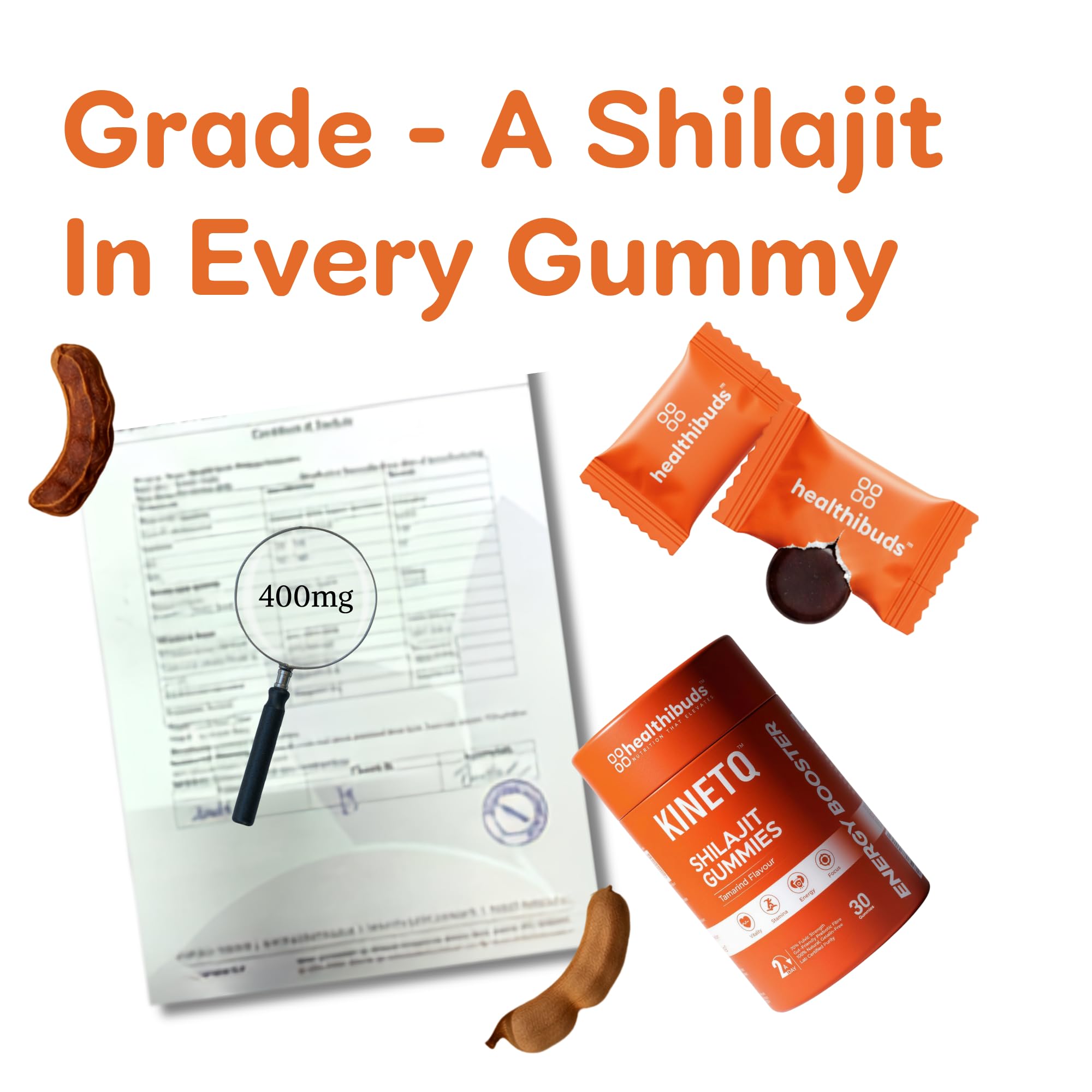KINETQ Shilajit/Shilajeet Energy Gummies for Men & Women, 60 Count (2 * 30) — Amazon image 7