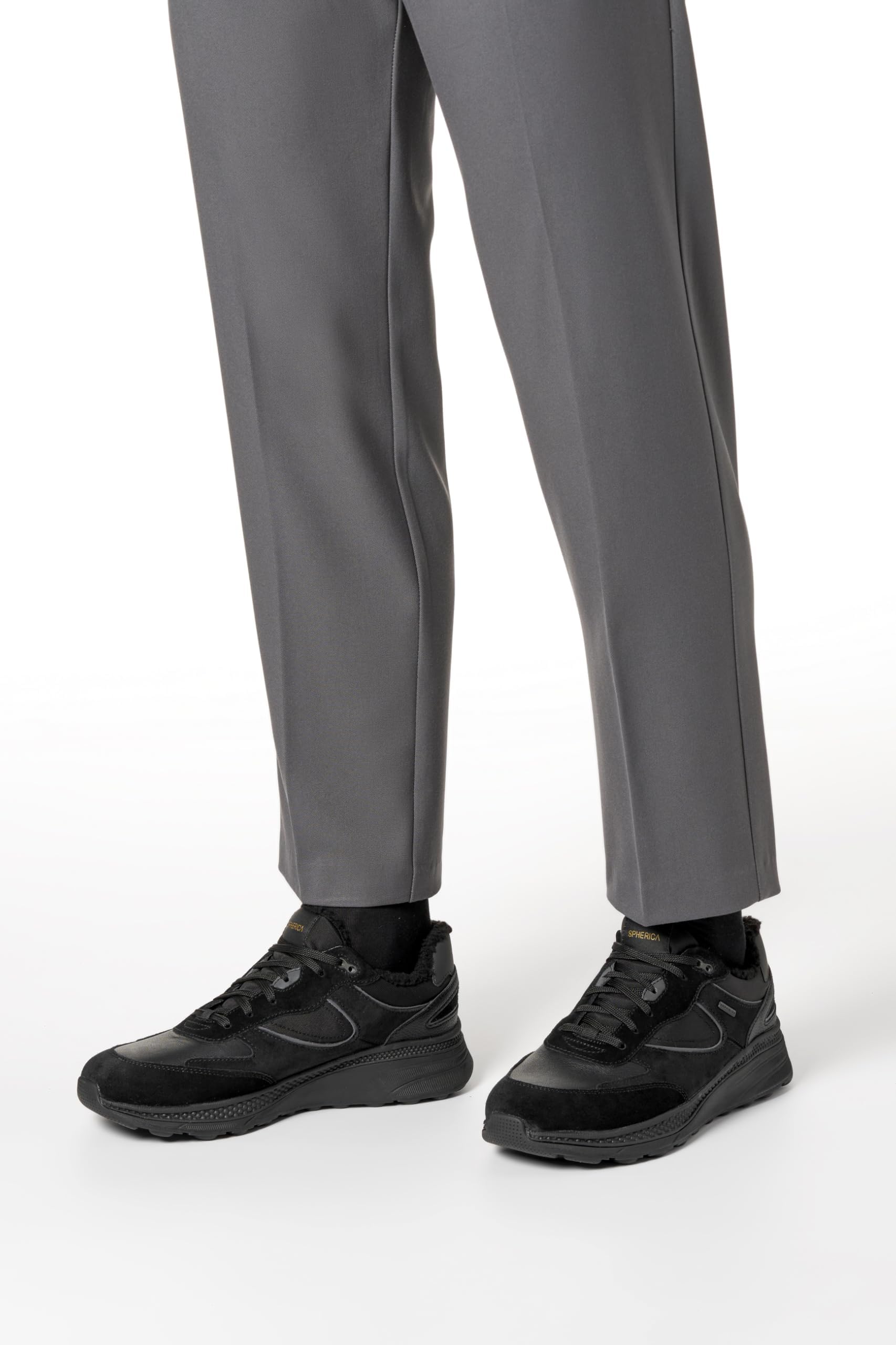 Geox Men's U SPHERICA ACTIF X1 Trainers, Black, 39 EU, Black, 6 UK