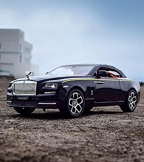Convertible for Rolls-Royce Dawn Royce 1:24 Simulation Alloy Sound and Light Pull-Back Alloy Model Toy car Sports car Model Ornaments, Multi-Functional Toy Model, 1:24 Scale die-cast car (Color : Pur