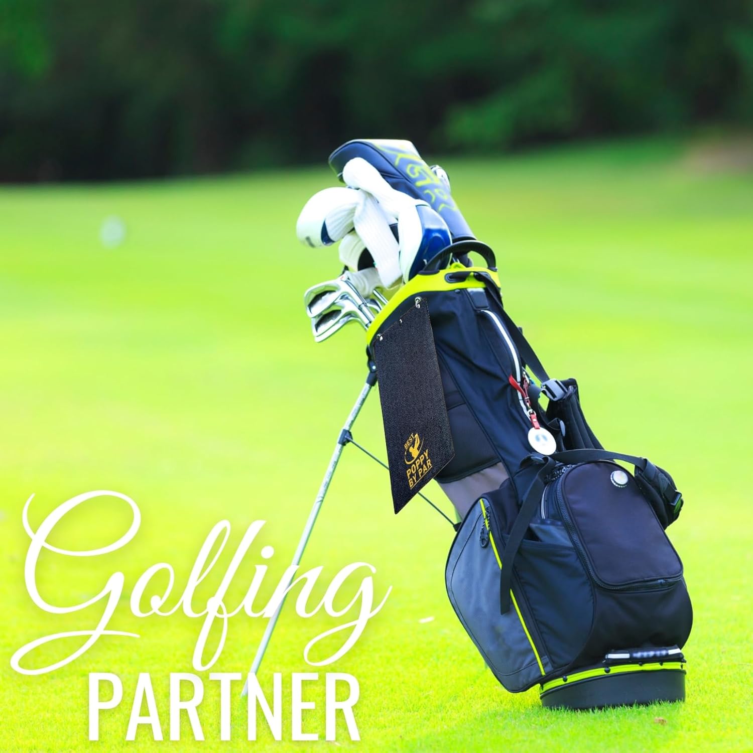 Poppy Golf Towel, Poppy Gifts on Father‘s Day, 15.8 x 23.6 inches Microfiber Golf Towel for Golf Bags - Image 3