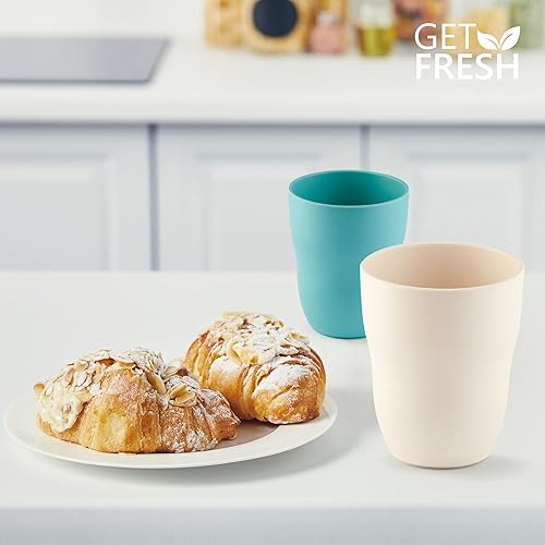 Miniatura 5 de GET FRESH Bamboo Cups 4 Pack, Bamboo Drinkware, Bamboo Fiber Tumblers, Bamboo Dinnerware, Bamboo Fiber Dinnerware Set Multiple Colors, Bamboo Mugs