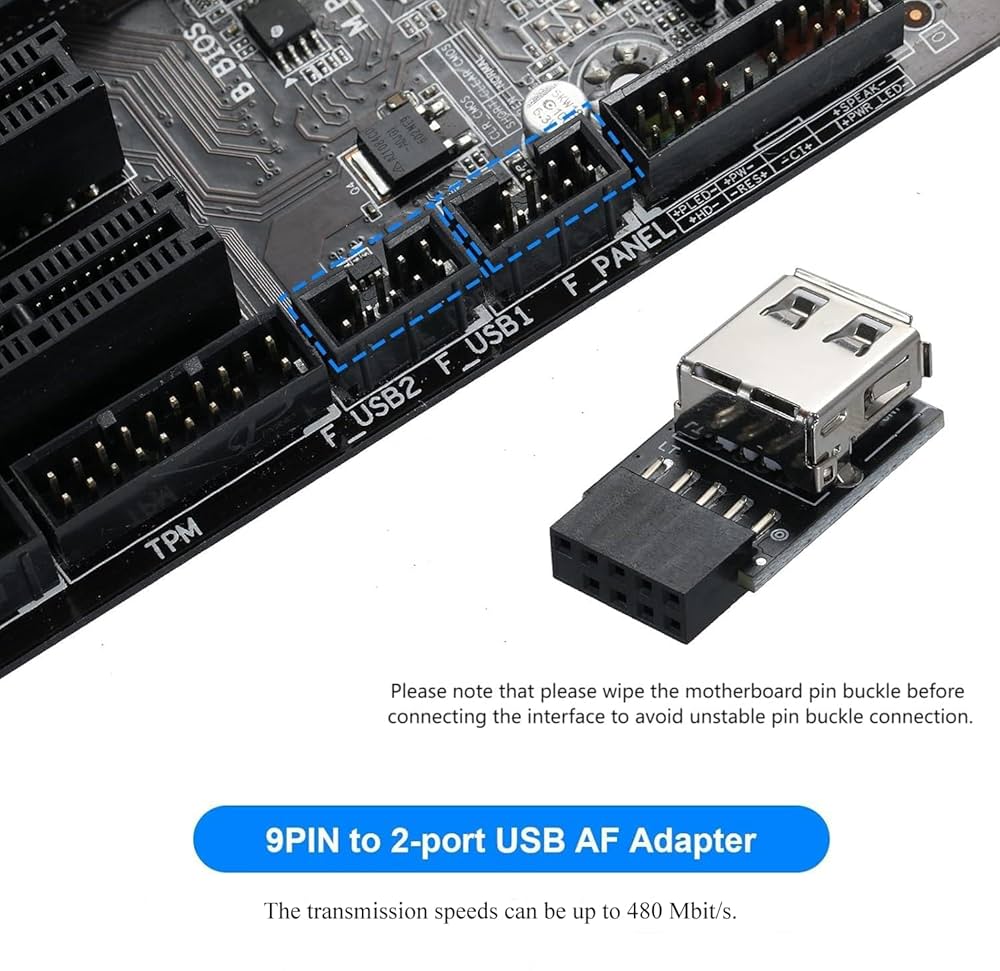 Amazon.com: MZHOU USB 2.0 9Pin/10Pin Front Panel Header USB