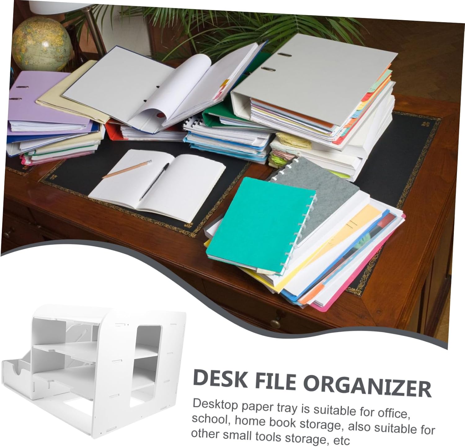 Zerodeko Desk Paper Organizer Detachable File Holder for Efficient Paper Management Stylish Document Rack for Office Home Classroom Storage