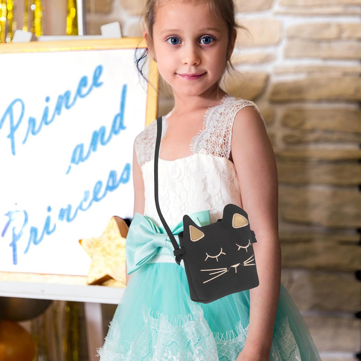 Kids Cat Crossbody Bag, Mini PU Leather Purse for Girls image 2