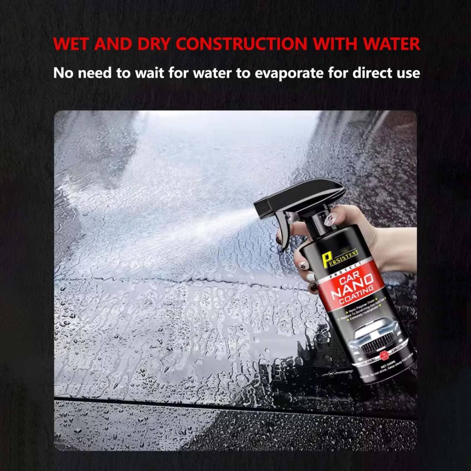 Quick Effect Coating Agent, Nano Quick Coat Restore, Nano Spray Auto, Autoscheiben Versiegelung mit Mikrofasertuch, 3 in 1 Hochschutz-Auto-Beschichtungsspray für Glanz und Schutz (3PC)