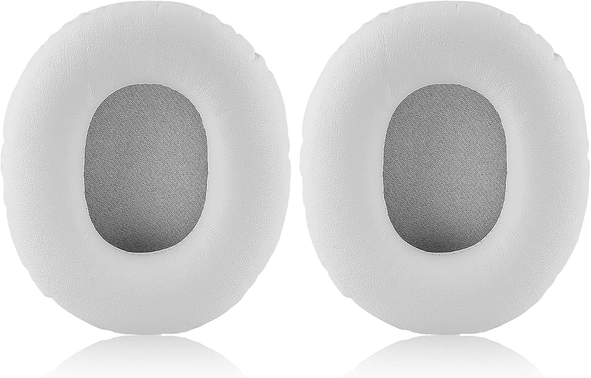 Replacement Earpads for Audio-Technica ATH M50X M40X M30X M20X Professional Studio Monitor Headphones with Protein Leather & Memory Foam Ear Cushions (White)