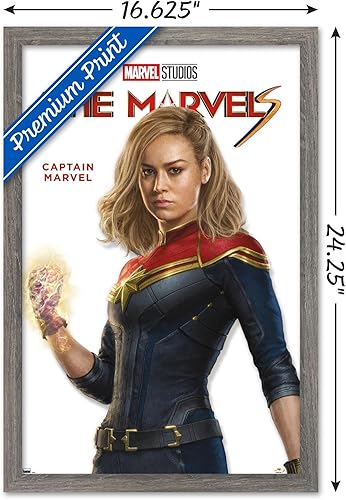 Miniatura 69 de Trends International Marvel The Marvels - Póster de pared de la serie Captain Marvel Feature Series, 22.37 x 34.00 pulgadas, versión enmarcada