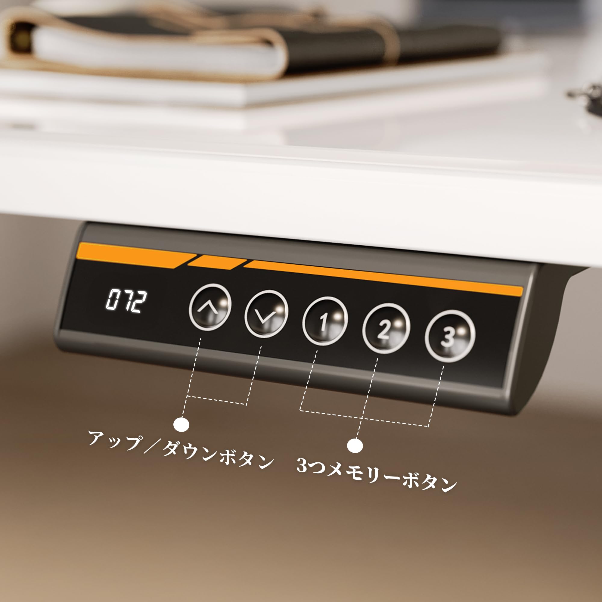 Amazon | Claiks 昇降デスク 強化ガラス天板 一枚板 スタンディング