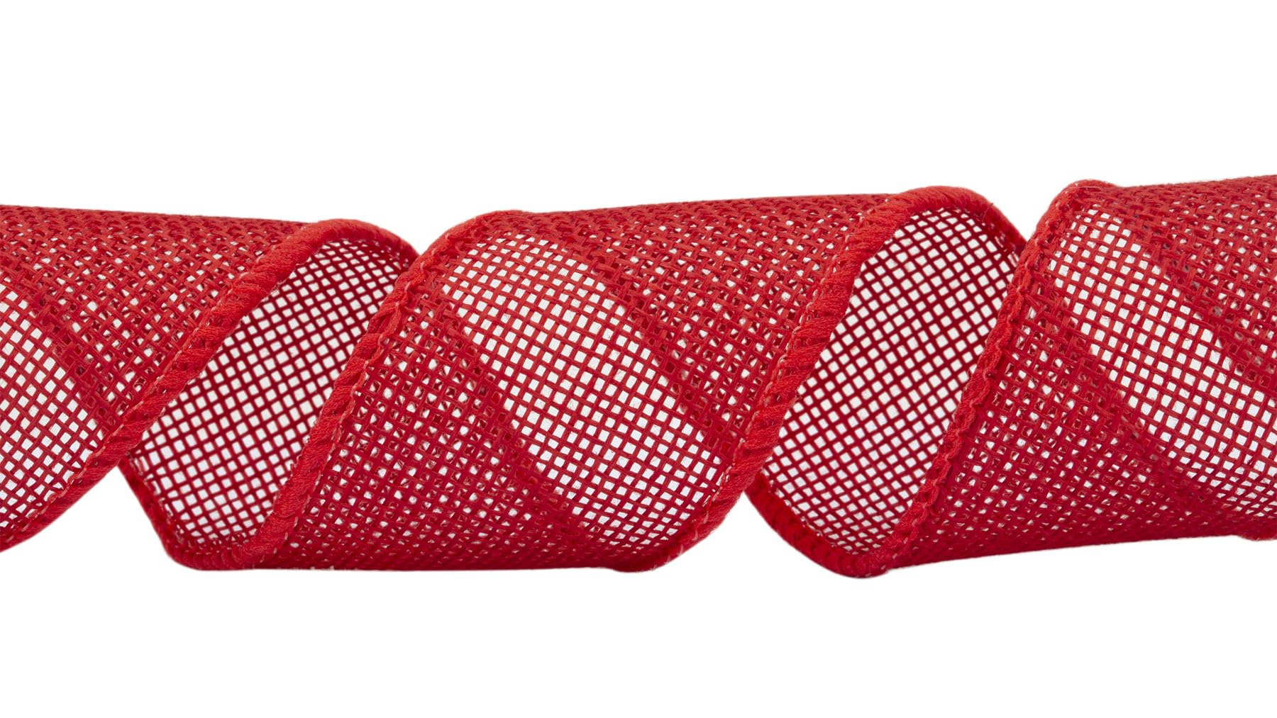 Zofrud Red Burlap Ribbon - 38mm x 9M - Image 2