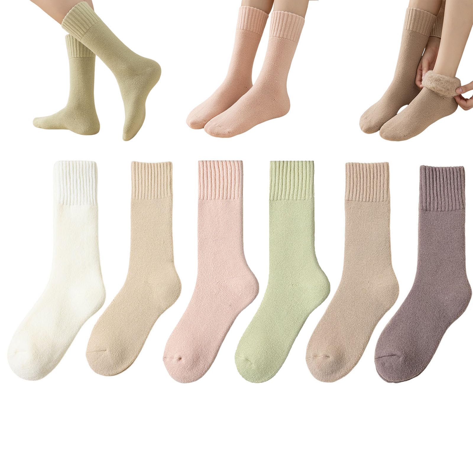 Womens Fuzzy Slipper Socks Ultra Soft Plush House Socks Thick Warm Cozy Winter Socks for Indoor Outdoor