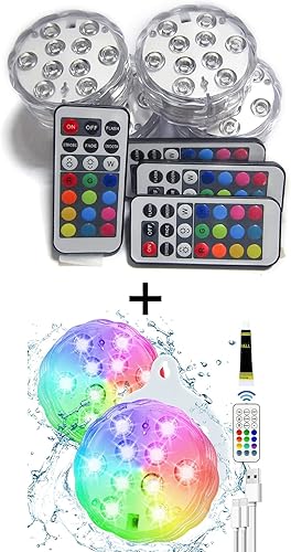 Miniatura 1 de Creatrek Luces de piscina recargables con control remoto Rf