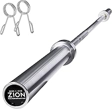 Zion Fitness 2 Inch Olympic Barbell Bar Needle Bearing Standard Straight Barbell Power lifting Weightlifting Barbell for Women- 6.6 foot 33 lbs
