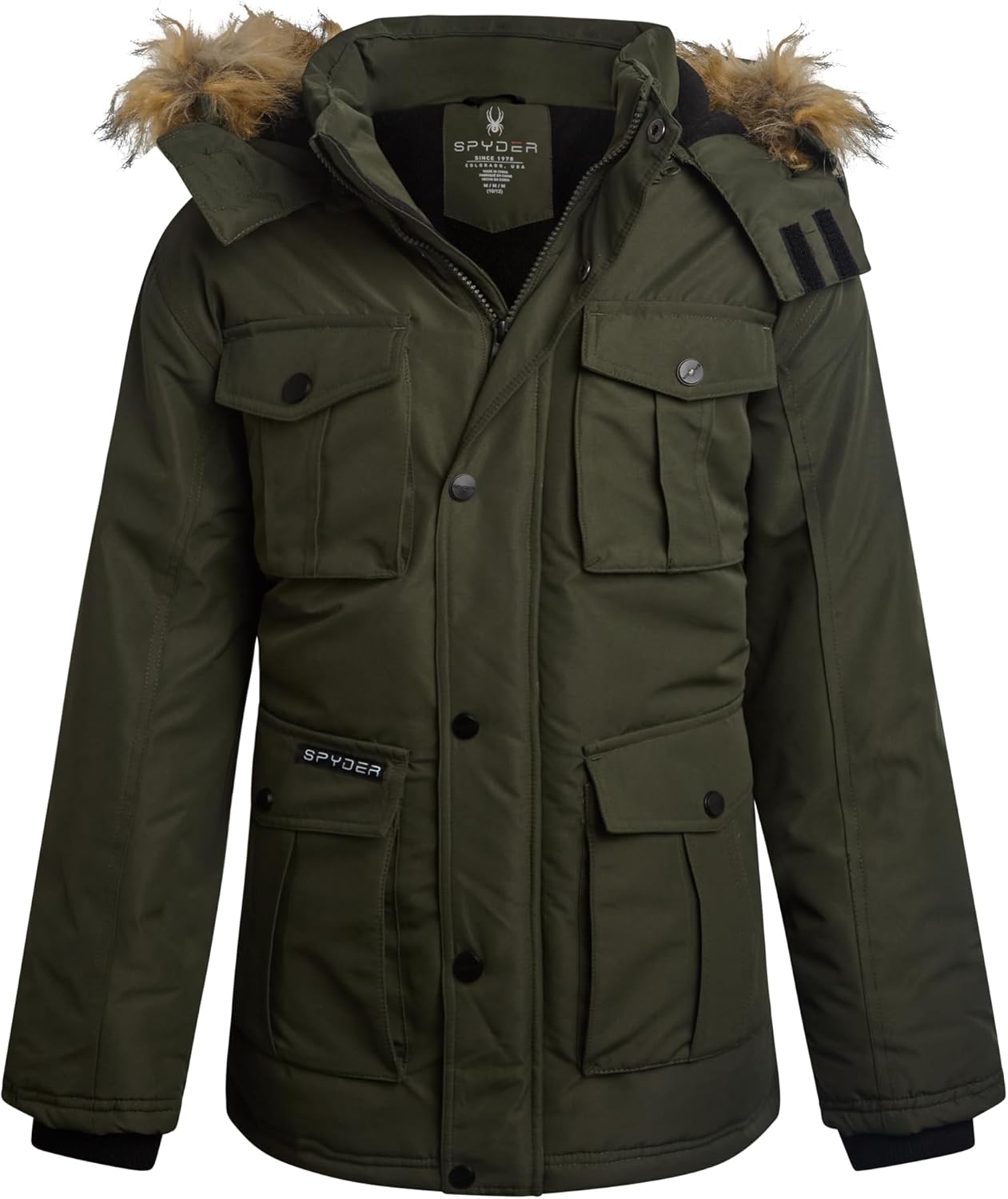 Spyder Boys Winter Coat - Wind & Water Resistant Heavyweight Long Length Insulated Kids Parka Winter Ski Jacket with Hood