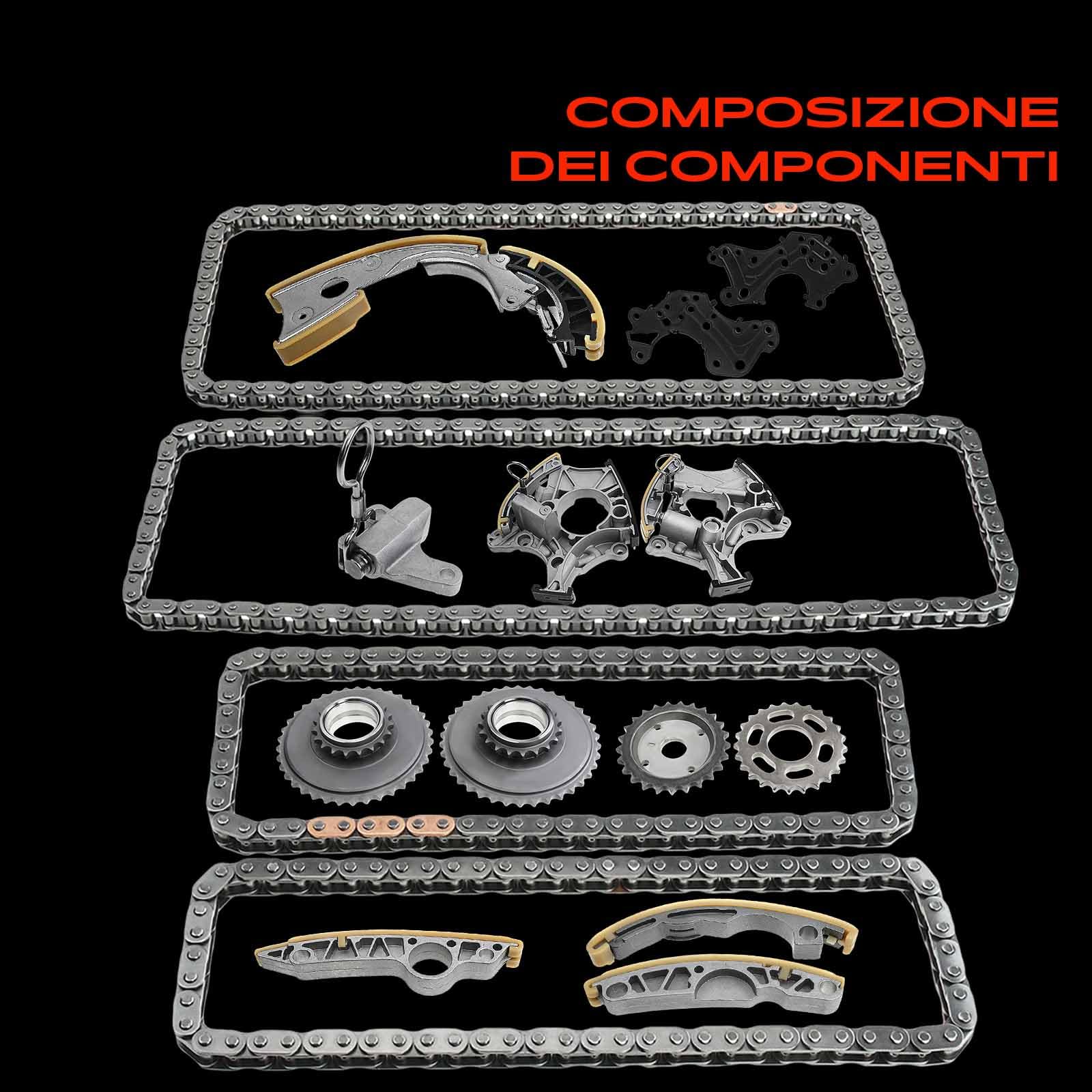 Frankberg Kit catena di distribuzione 06E109229F | Compatibile con: A4 8EC, A6 Allroad 4FH, A8 4E2 4E8, A4 Cabriolet 8HE, A6 4F2, A6 Avant 4F5, A4 Avant 8ED