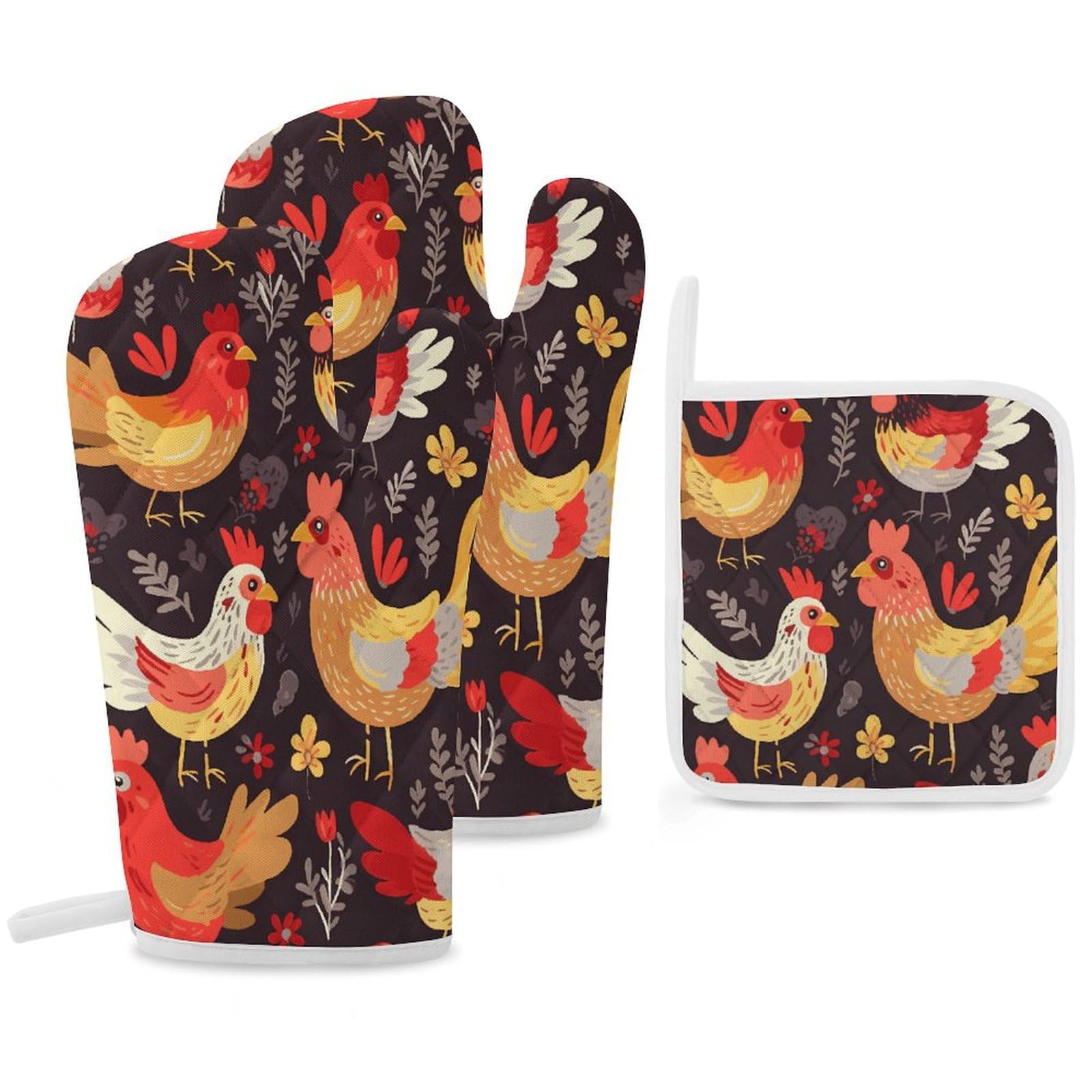 Gants de micro-ondes coq pour cuisiner en sécurité au quotidien