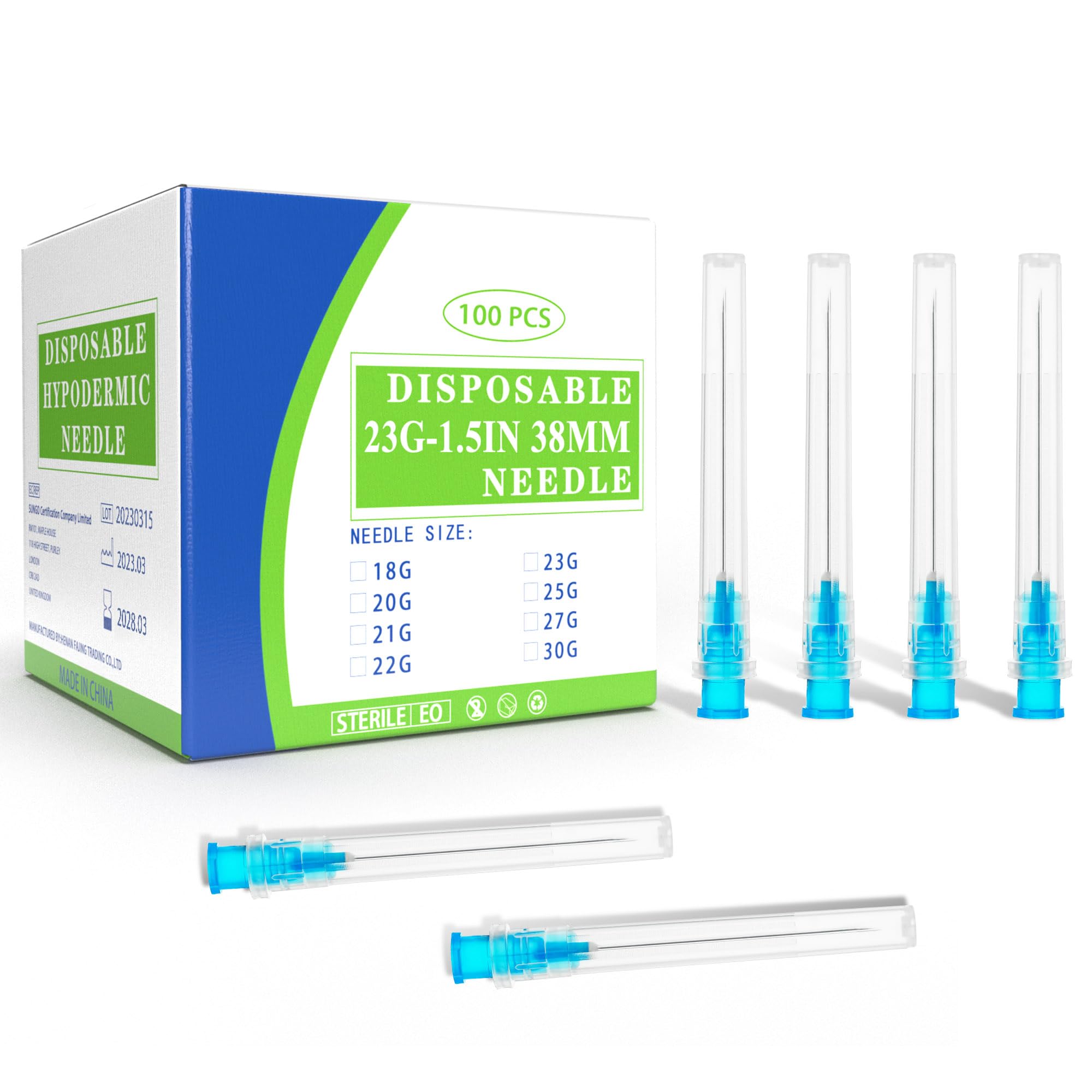 100 Pack 25 Gauge 1/2 Inch Needle Disposable Luer Lock Needles Dispensing Lab Supplies,Individually Sealed Packaging — Amazon image 9