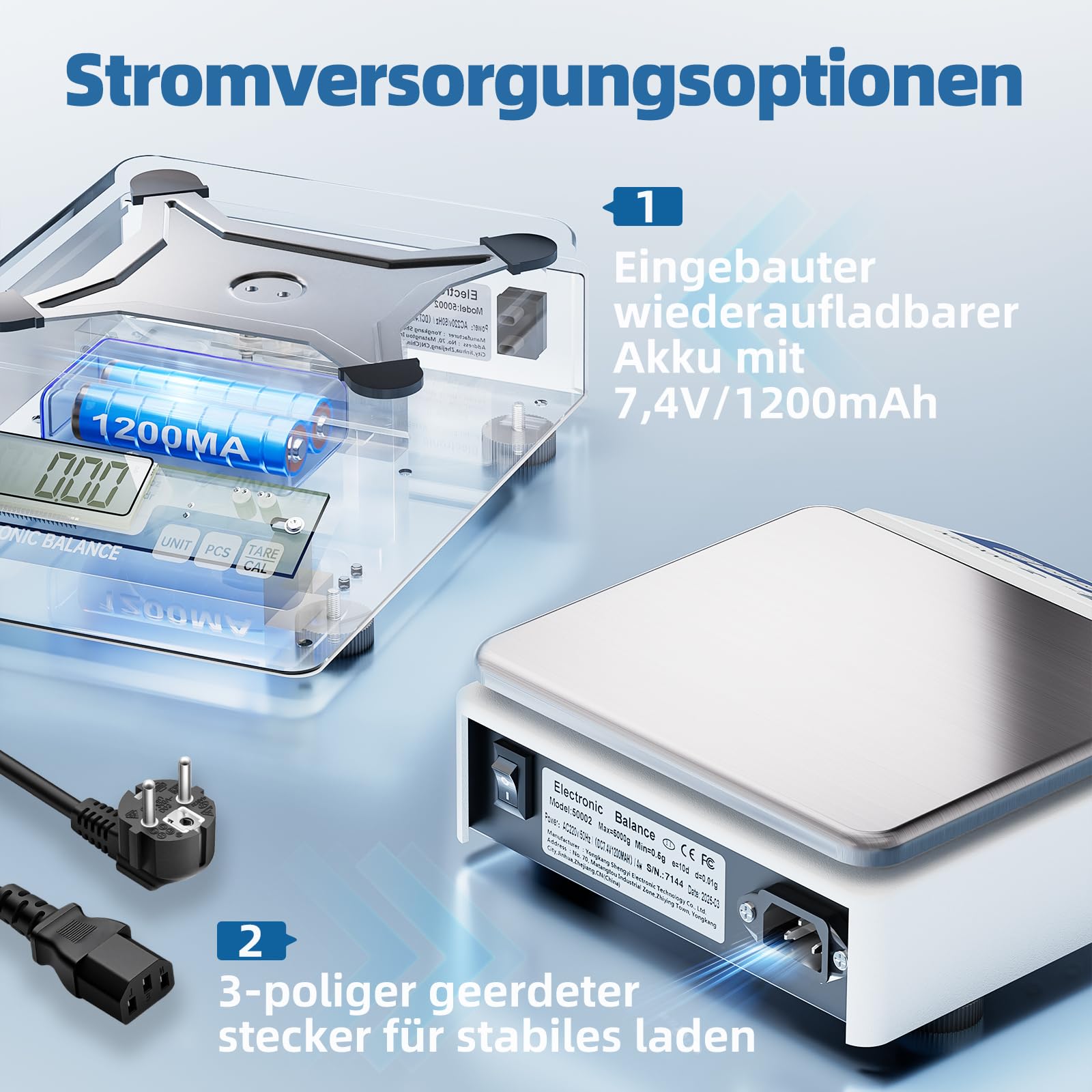 Laborwaage 6000g x 0.01g Analysewaagen Grammwaage Präzisionswaage Schmuckwaage Digitalwaage mit einer Genauigkeit von 0,01 Gramm