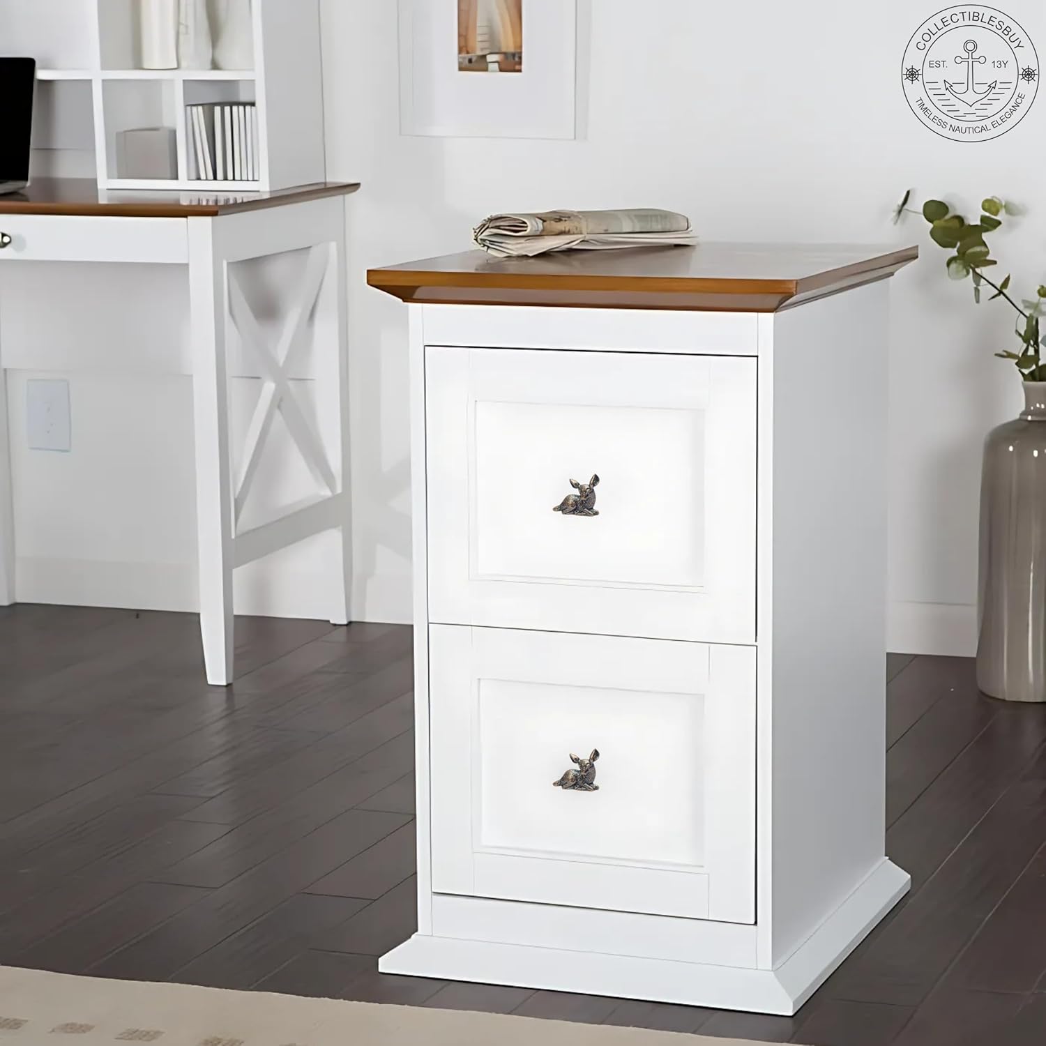 collectiblesBuy Vintage Deer Shape Drawer Knobs – 9 Pcs 2" Antique Cabinet Pulls for Dresser, Cupboard, Furniture – Retro Decorative Hardware Single Hole Design