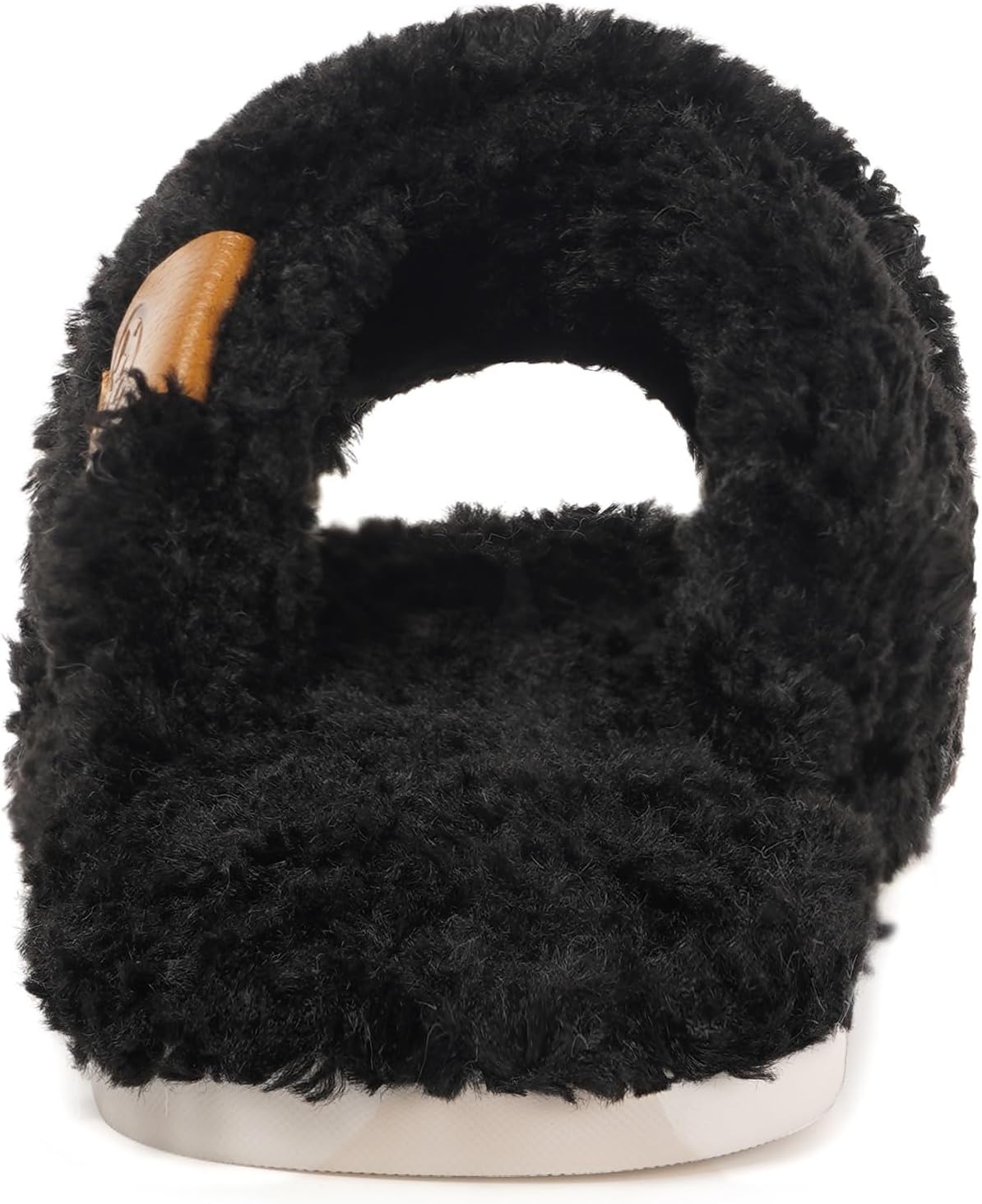 Dokela Fuzzy Open Toe Slippers for Kids Girls Boys Memory Foam Cozy Cross Band House Shoes Non-Slip Soft Lightweight Slip On Home Bedroom Slippers Indoor Outdoor - Image 5