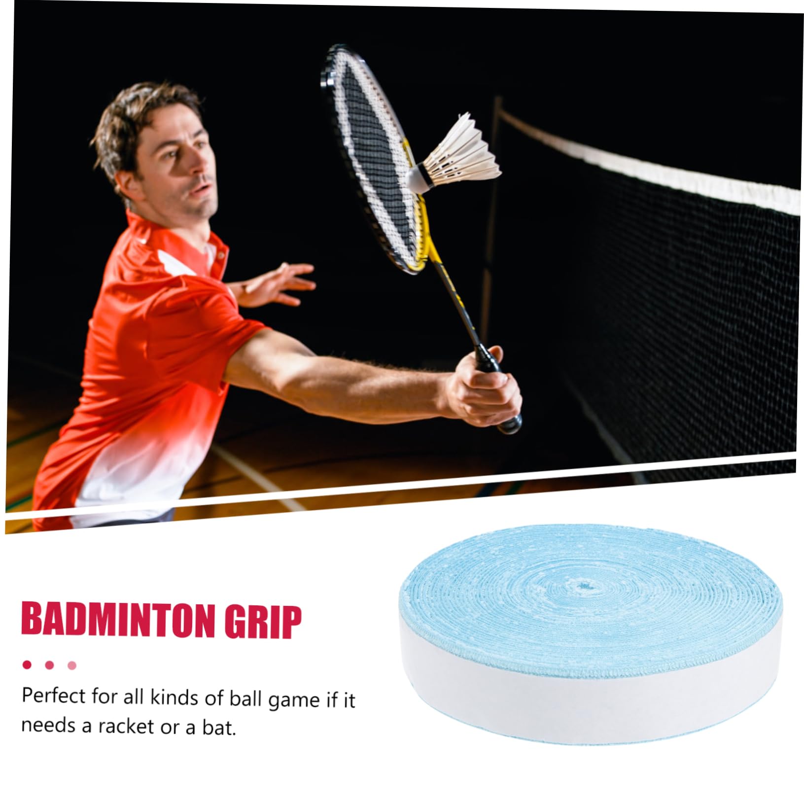 Sosoport 2 di Impugnatura della Racchetta Racchetta da Pickelball Nastro Antiscivolo Fascia per Racchetta Impugnatura da Badminton Forniture Sportive Nastri Assorbenti per