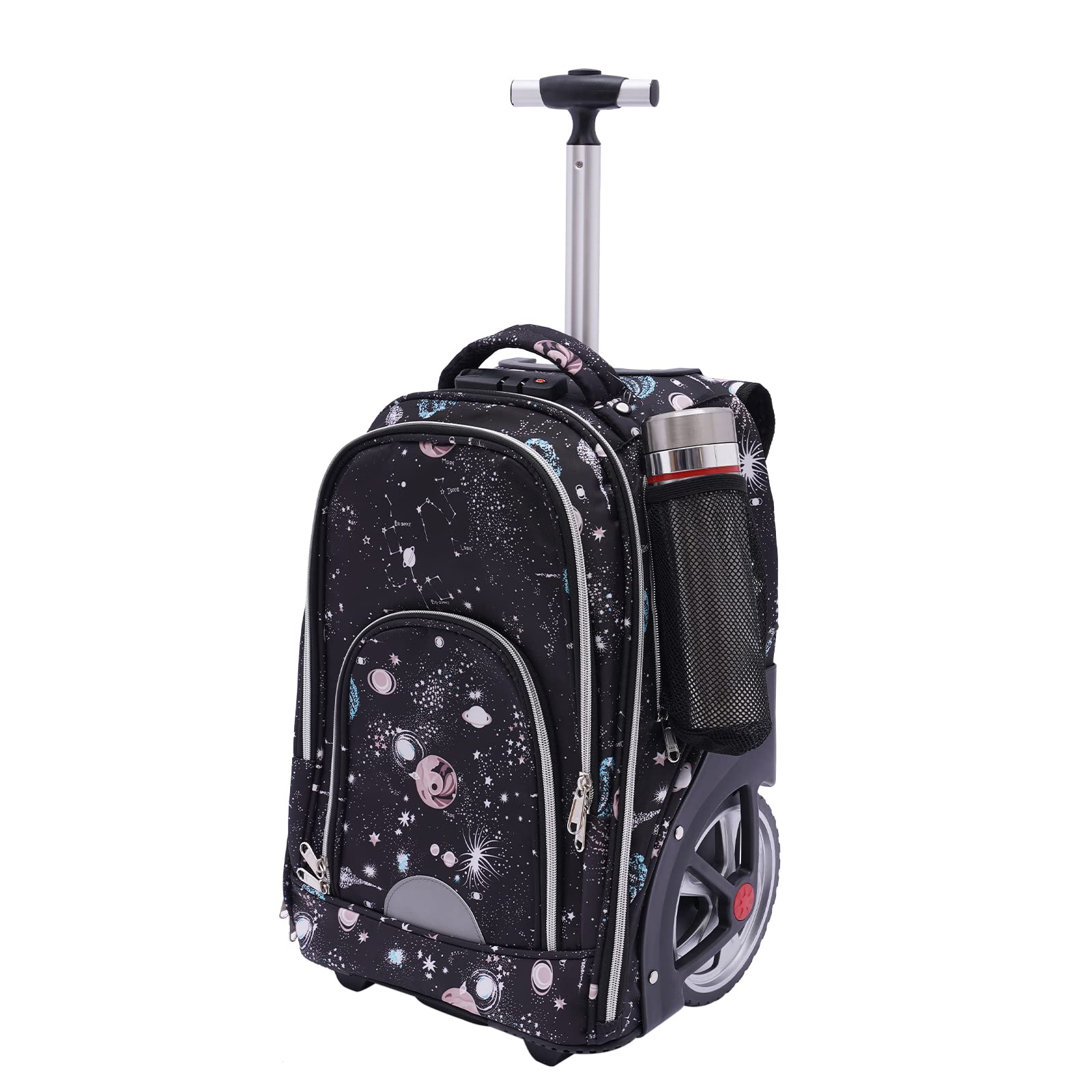 Trolley da viaggio con ruote a 2 ruote, trolley da lavoro, per computer portatile, bagaglio a mano, zaino semplice, 33 x 25 x 49 cm, Tipo 2: grigio, Business