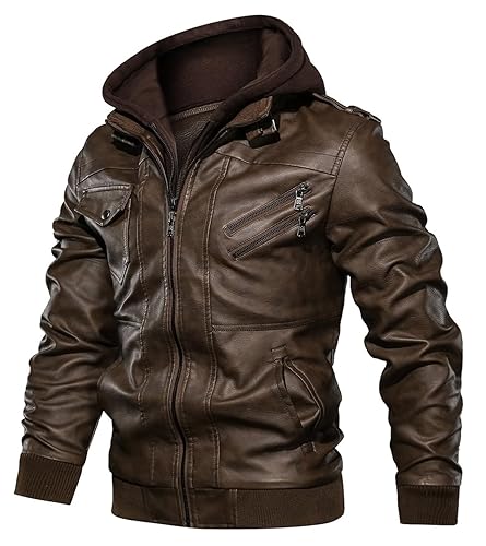 Veste en Cuir Homme Blouson Cuir Homme Hiver David Outwear