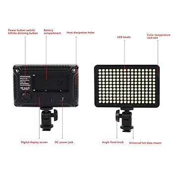 ビデオライト LED 手持ち式 Amazon | LEDオンカメラビデオライト、ポータブル撮影照明