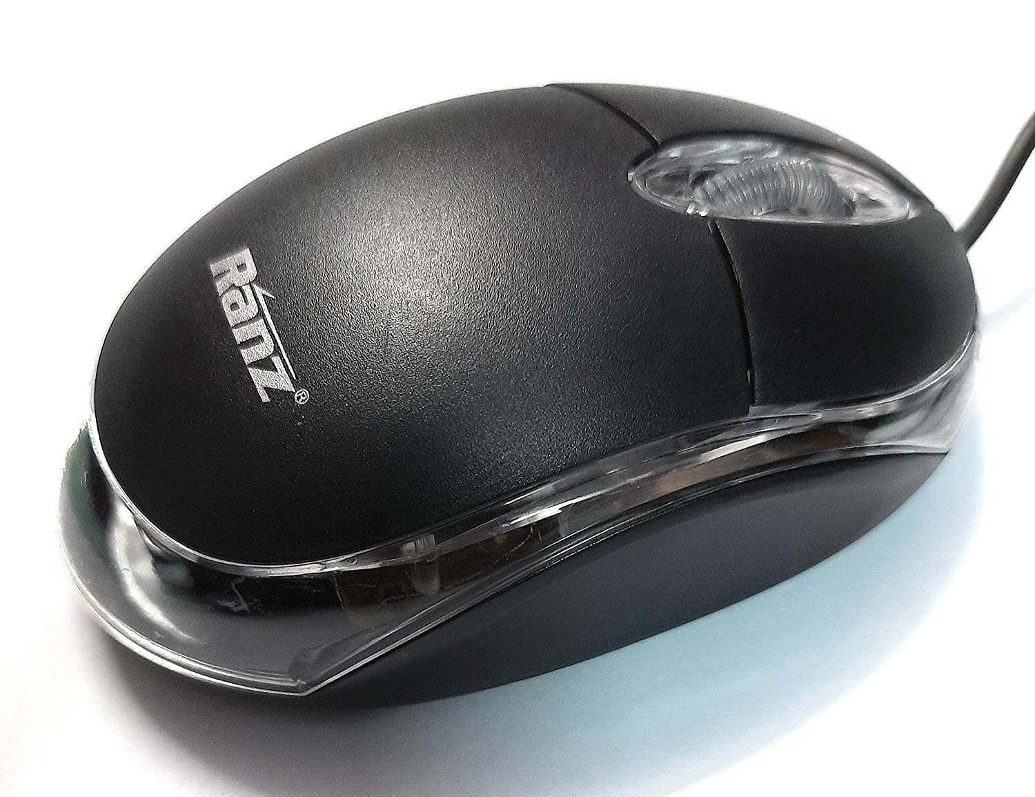 RANZ Optical Mouse RZMODEL USB X1000 Wired Mouse (Black/Grey)