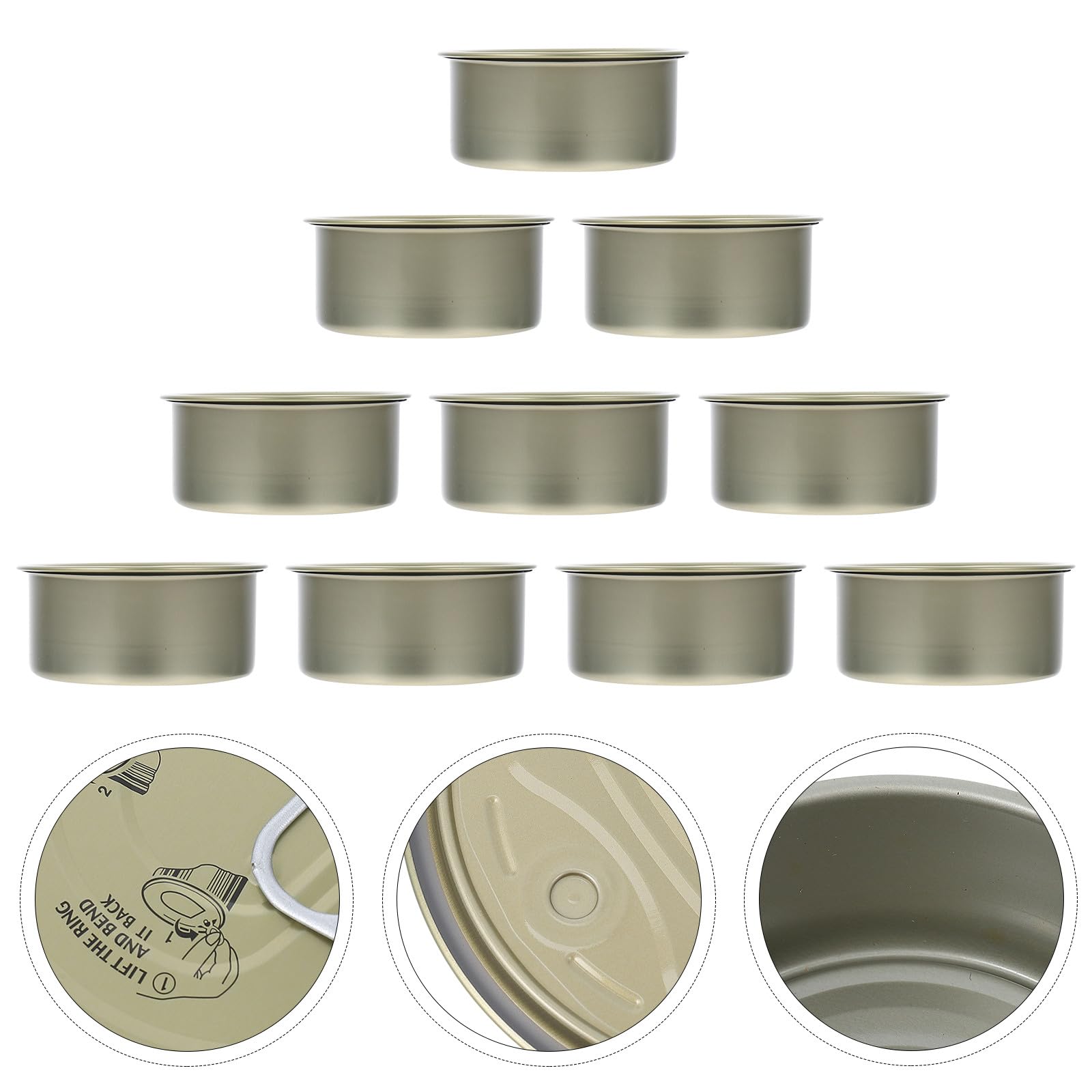 Barattoli Per La Conservazione Alimenti Ermetici in Metallo, Set Da 10 Lattine Sigillate Per Tè, Caramelle e Snack, Contenitori Impermeabili Per Cucina e Conservazione Casa